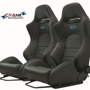 2 x Crank Motorsport GT3 Sport Racing Seats – Ultra Hard-Wearing PVC Vinyl