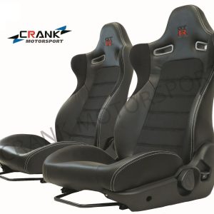 2x Crank Motorsport R34 GTR M-Spec Leather Style Seats – ADR Approved – AU Stock